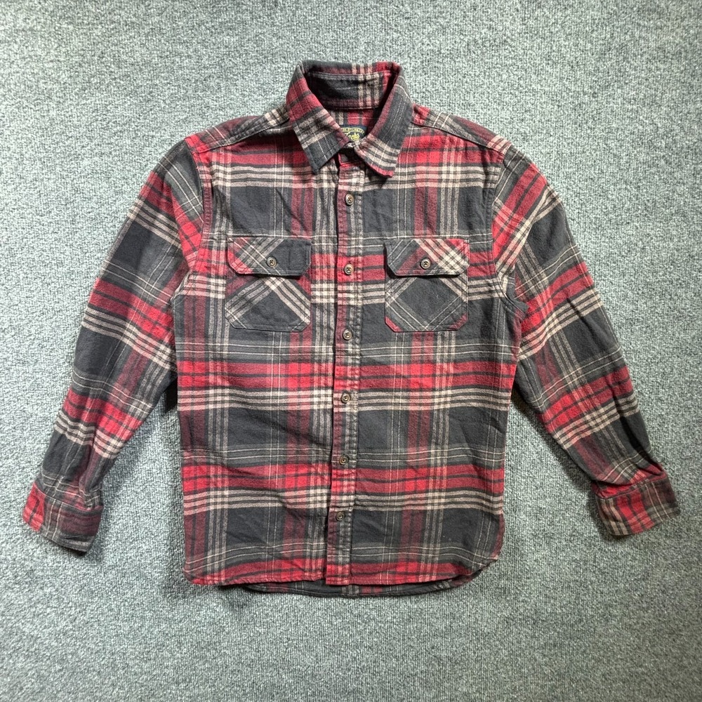 Jachs MFG Heritage Button-Up Shirt Men's S Red Flannel Plaid Cowboy Outdoor